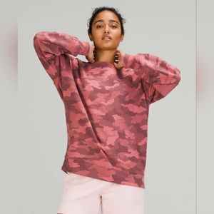 lululemon athletica Pink Camo Crewneck Sweater